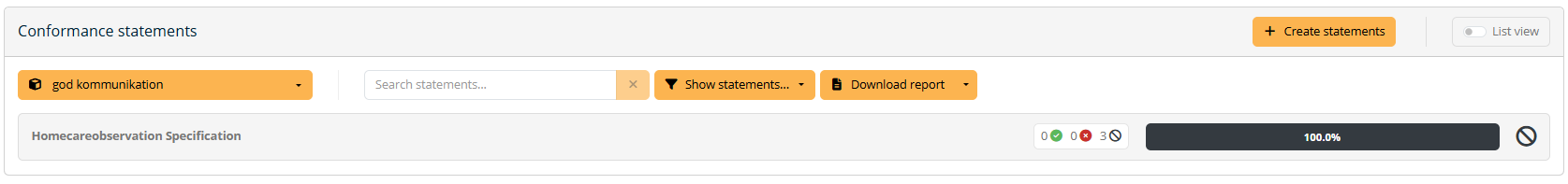 ITB Choose conformance statement